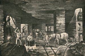 Mina de carvão de Bradley, perto de Bilston, Inglaterra, de &39;Cyclopaedia of Useful Arts and Manufactures&39; por Charles Tomlinson de English School